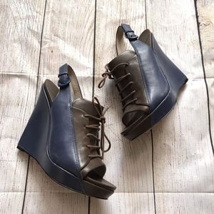 10 Crosby Derek Lam Womens Wedge Size 7.5 Brown